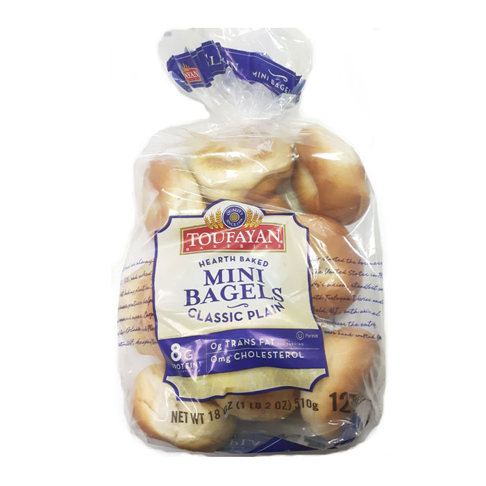 Toufayan Mini Bagels Plain 