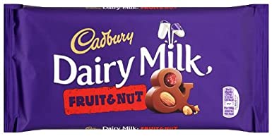 CADBURY D/Milk Frt & Nut 180g
