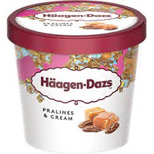 HAAGEN DAZ PRALINES & CREAM PINT