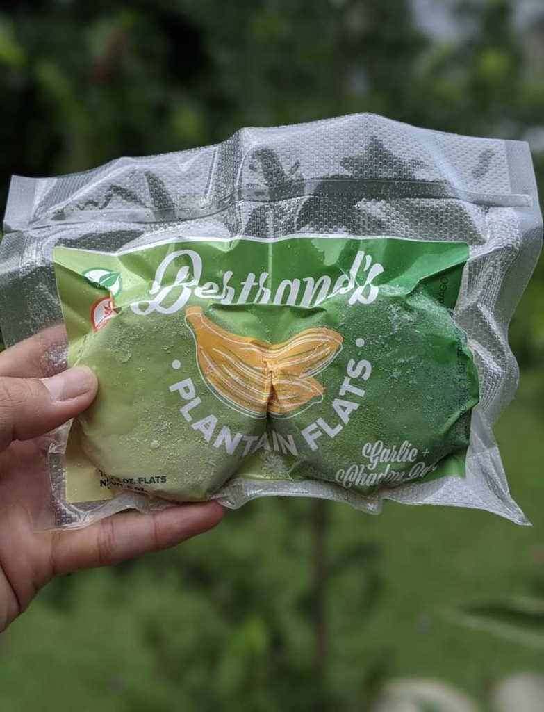 BERTRAND'S CHADON BENI + GARLIC PLANTAIN FLATS/PATTIES  3OZ