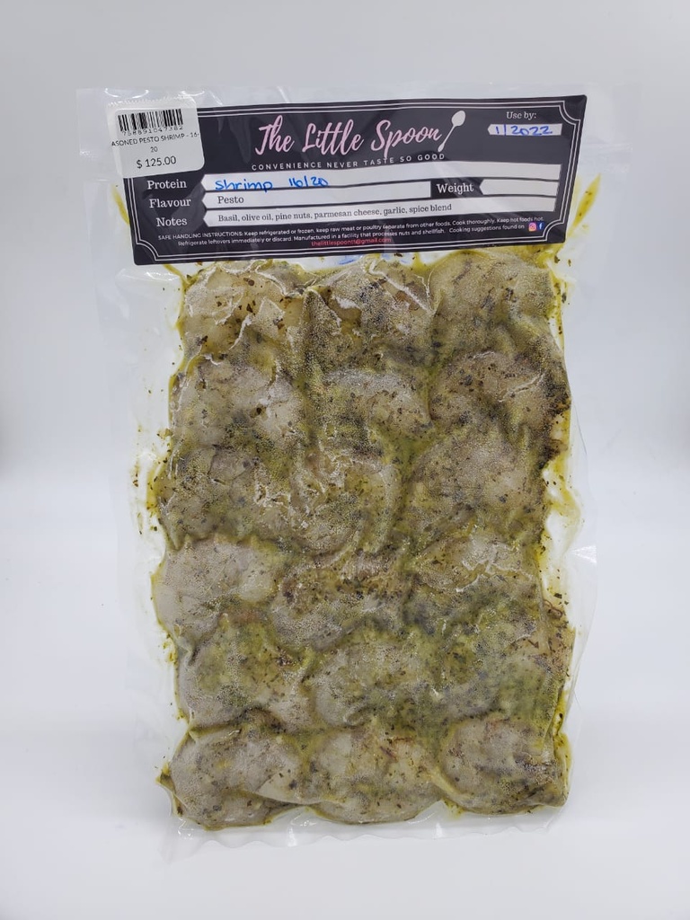 LITTLE SPOON- SEASONED PESTO SHRIMP - 16-20