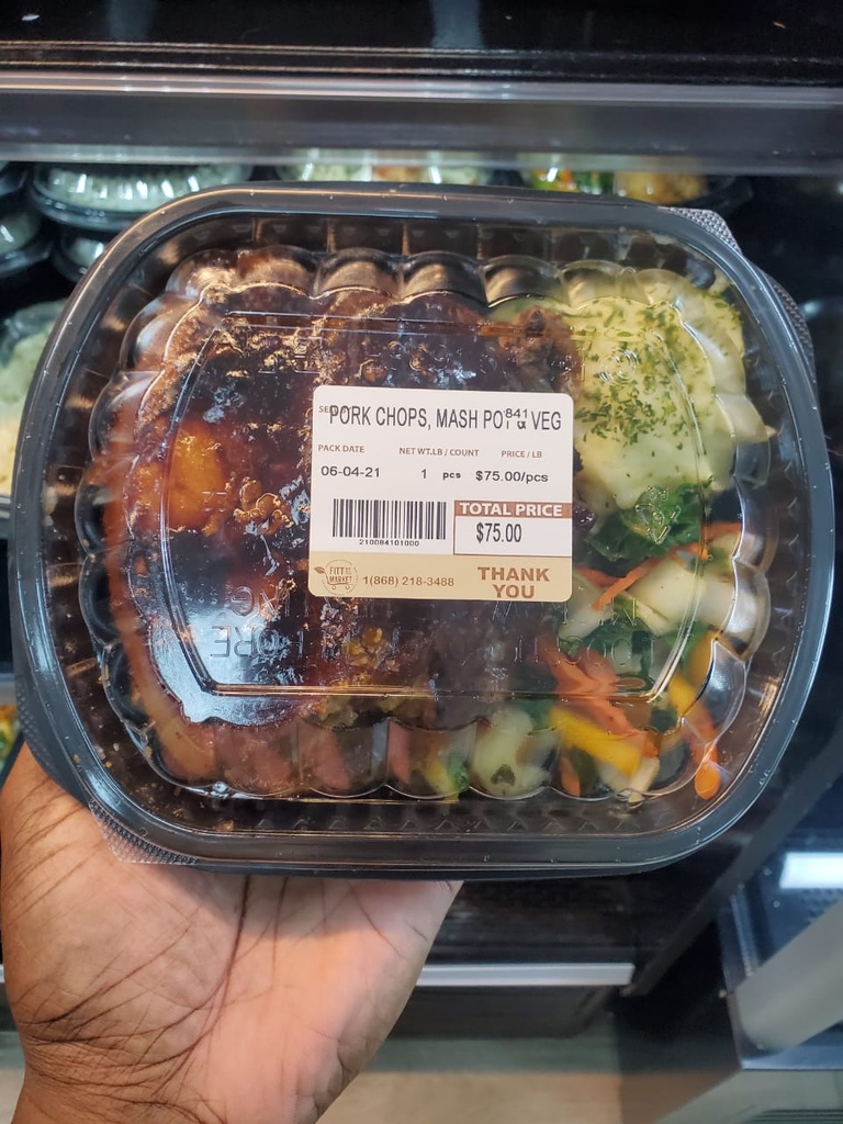 GOURMET POT PORK CHOPS, MASH POT & VEG