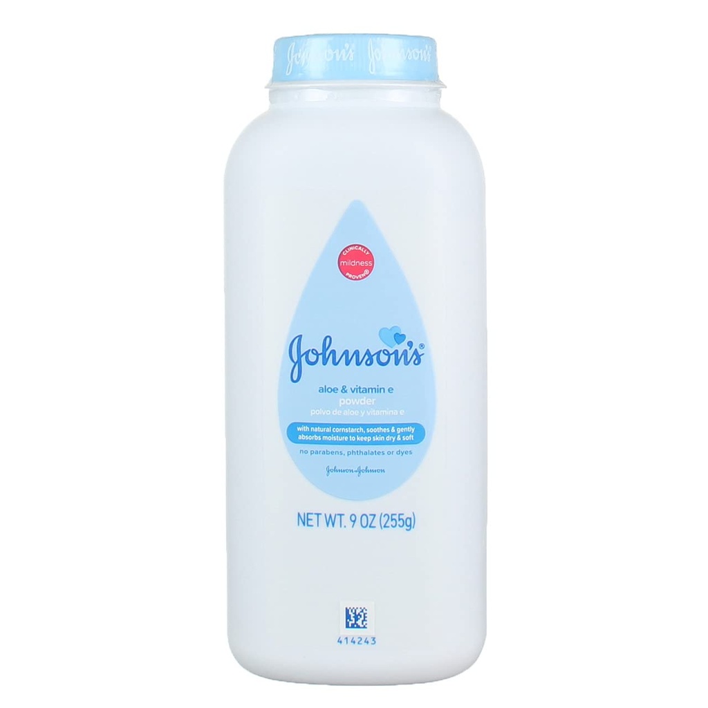 JOHNSON'S BABY POWER ALOE & VIT E 9OZ