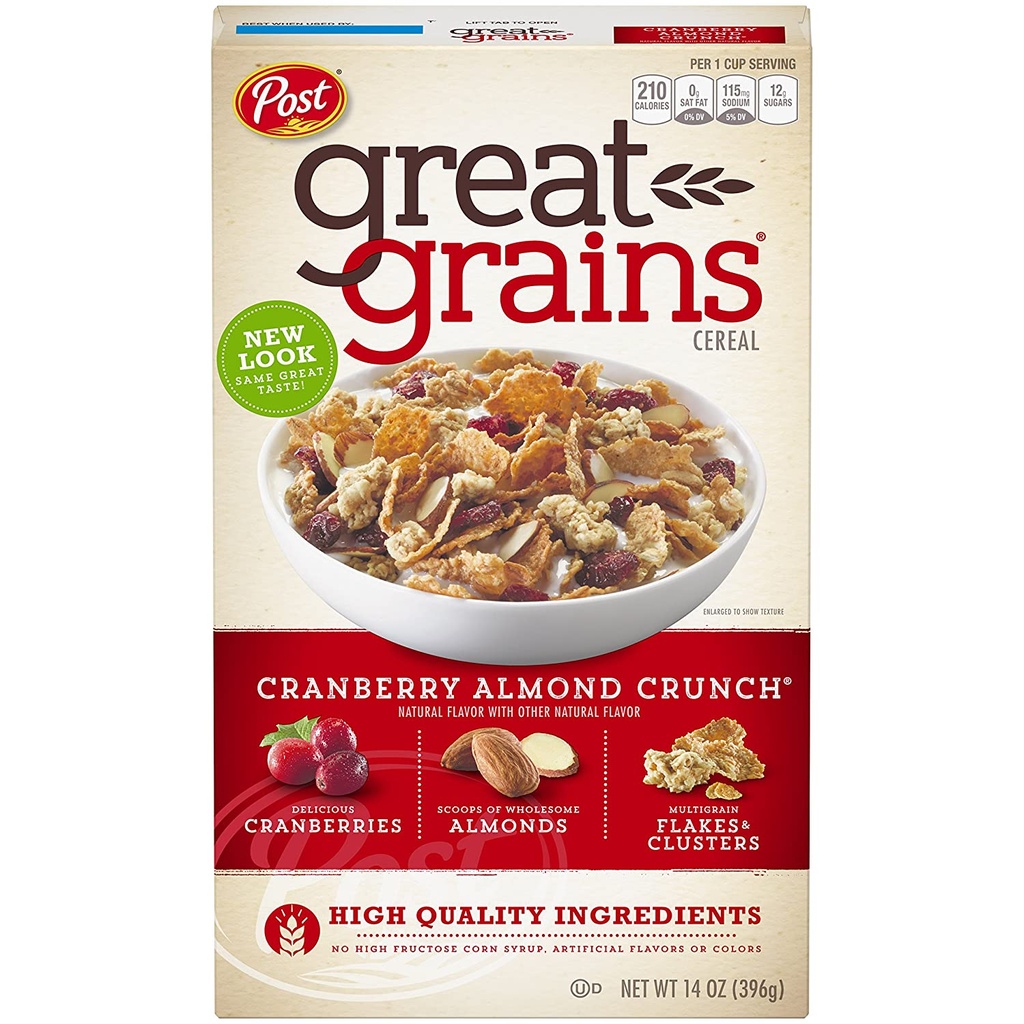 POST GREAT GRAINS CRAN ALMOND 14OZ
