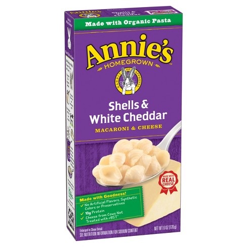 ANNIE'S SHELLS &amp; WHITE CHEDDAR 170g