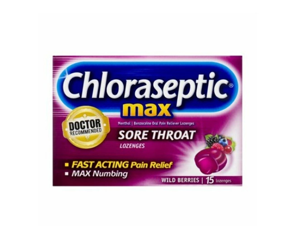 CHLORASEPTIC S/THR LOZ WILD BERRIES  (15PCS)