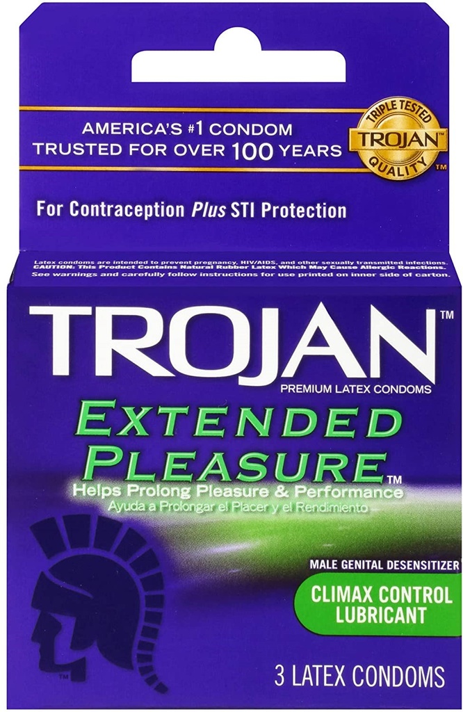 TROJAN EXTENDED PLEASURE 3CT