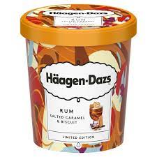 HAAGEN DAZ RUM SALTED CARAMEL & BISCUIT 460ml