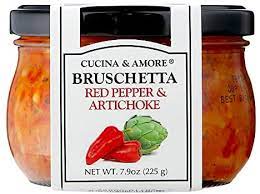 CUCINA & AMORE RED PEPPER & ARTICHOKE BRUSCHETTA 7.9OZ