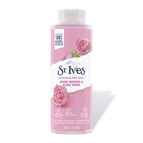 ST IVES BODY WASH ROSE WATER & ALOE 16OZ