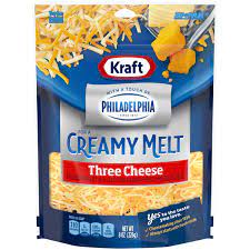 Kraft CRMY MELT Phila Shredded 3 CHZ 8oz