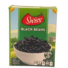 SWISS BLACK BEANS 380G (READY TO EAT)