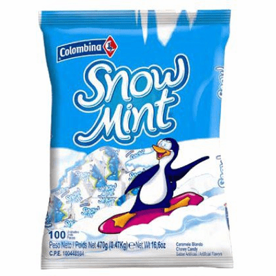 COLOMBINA SNOW MINT 100CT 400G
