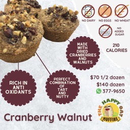 [04690] Happy Oat Muffins - Cranberry Walnut 