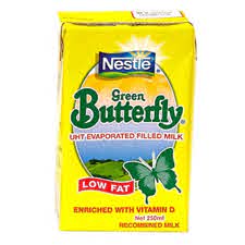 Green Butterfly Evaporated Milk - Low Fat 250ml