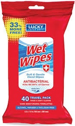 [05187] Anti- Bacterial Wet Wipes  40ct