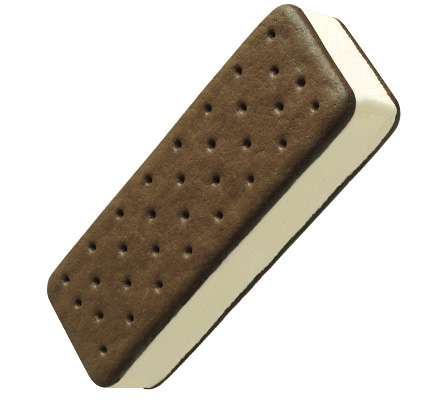 [07855] CREAMERY VANILLA ICE CREAM SANDWICH 90ml