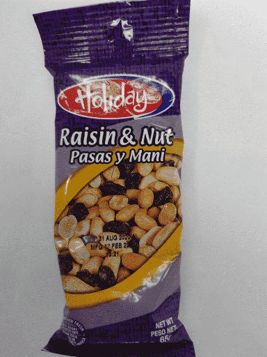 [07894] HOLIDAY RAISIN & NUT 62G