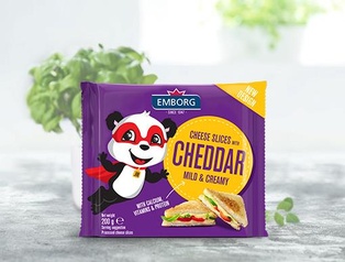 EMBORG CHEDDAR CHEESE SLICES 200G