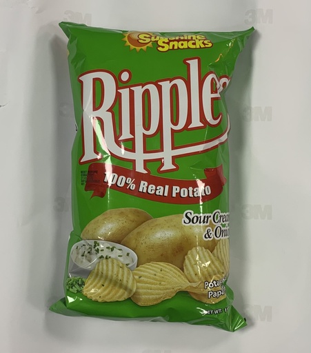 [07951] RIPPLES S/CREAM & ONION 156G