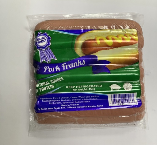 [08293] Blue Ribbon Pork Franks 450G