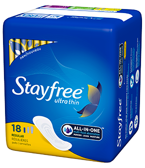 [08646] STAYFREE UT REGULAR WINGLESS 18'S