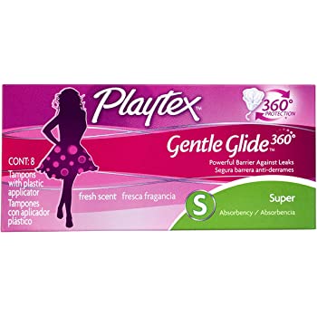 PLAYTEX GENTLE GLIDE SUPER UNSCENTED TAMPONS 8'S 