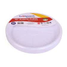 [08784] HOTPACK Plastic Plates 10"