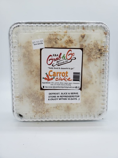 [09189] K&A Grab & Go CARROT CAKE 8"