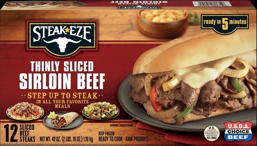 [010192] THINLY SLICED SIRLOIN BEEF 42OZ