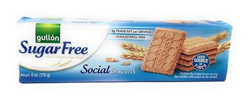 [010259] SUGAR FREE FIBRE SOCIAL COOKIE 170G