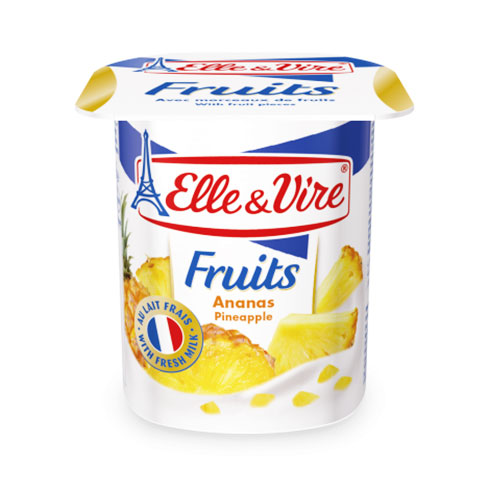 [010313] ELLE & VIRE YOGURT - PINEAPPLE 125GM