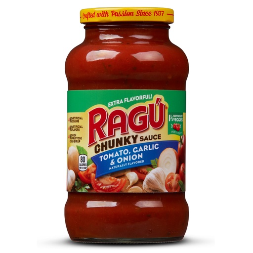 [10985] RAGU - CHUNKY TOMATO ONION & GARLIC 24OZ