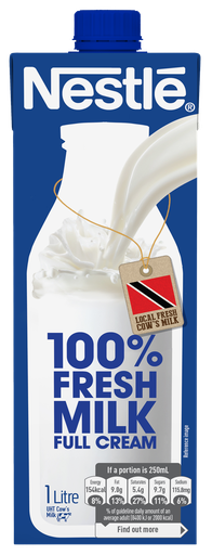 [11615] NESTLE 100% FULL CREAM MILK 1L