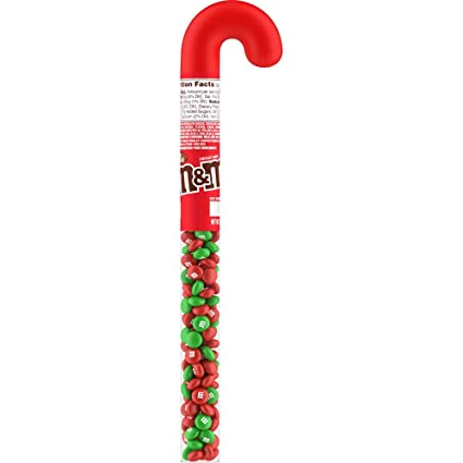 [11690] M&M MILK CHOCOLATE CANDY CANE 30OZ