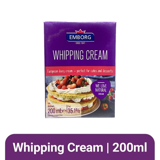 [11753] EMBORG WHIPPING CREAM 200ML