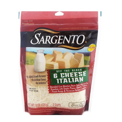 [11910] SARGENTO 6 CHEESE ITALIAN 8OZ