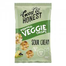 [12293] GOOD & HONEST POPPED VEGGIE CRISPS - SOUR CREAM 85G