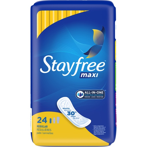 [12596] STAYFREE MAXI REGULAR WINGLESS (24 PCS)