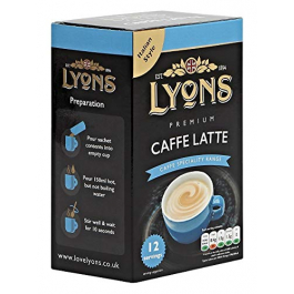 LYONS 3 IN 1 COFFEE - CAFFE LATTE (12PKS)