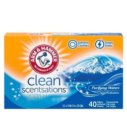 [13138] A&amp;H FABRIC SOFTENER SHEETS - PURIFYING WATERS (40)
