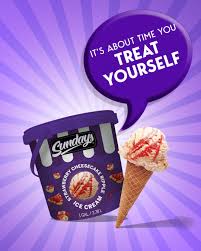 [14939] SUNDAYS ICE CREAM - S/BERRY CHEESECAKE RIPPLE 1L