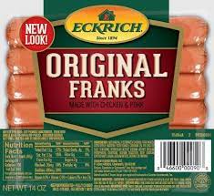 [15038] ECKRICH ORIG FRANKS 12OZ