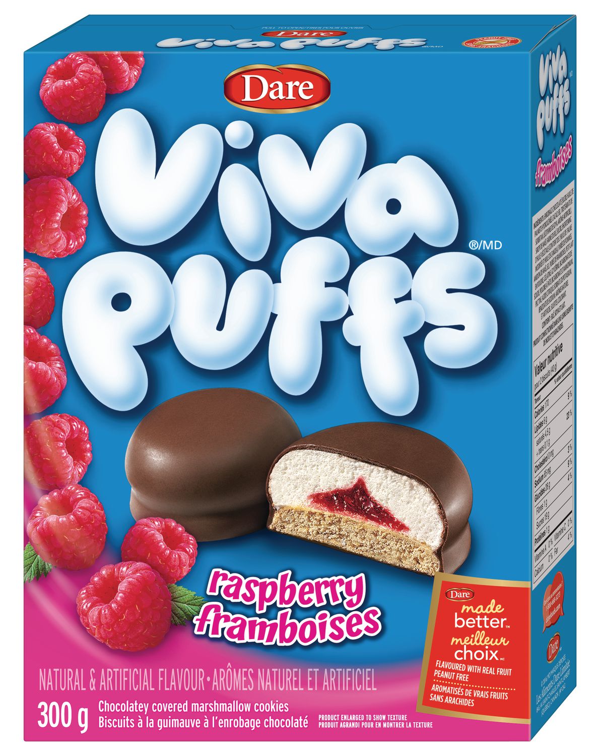 Dare Viva Puffs Raspberry Cookies 300g