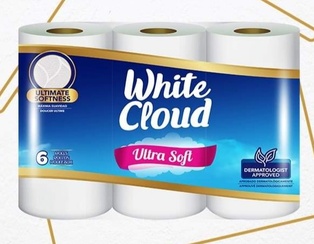 White Cloud Bath Tissue 6pk