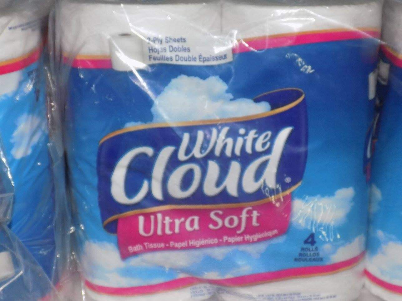 White Cloud Bath Tissue 4pk