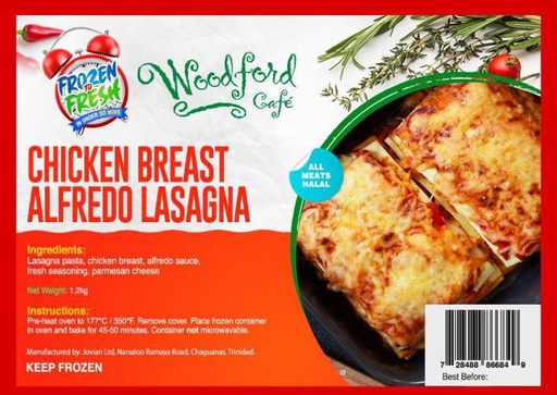 [01711] Woodford Cafe-Chicken Breast Alfredo Lasagna