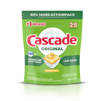 CASCADE ACTION PACKS - LEMON 25CT