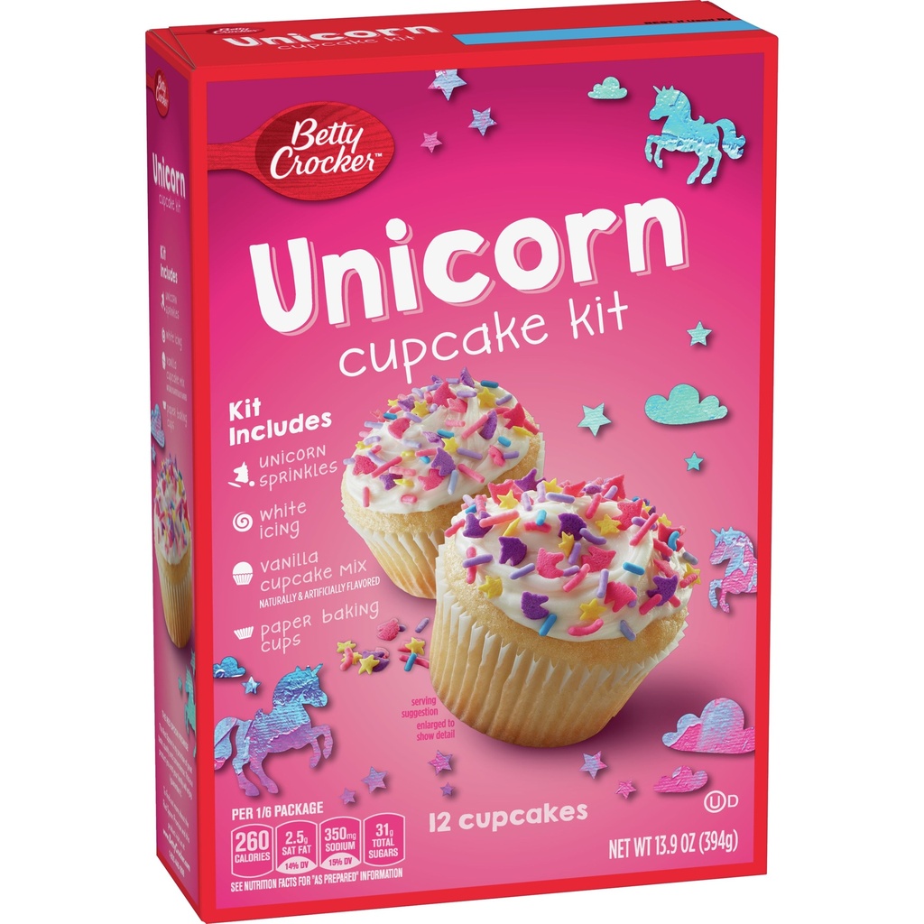 BettyC Unicorn Cupcake Kit 349g