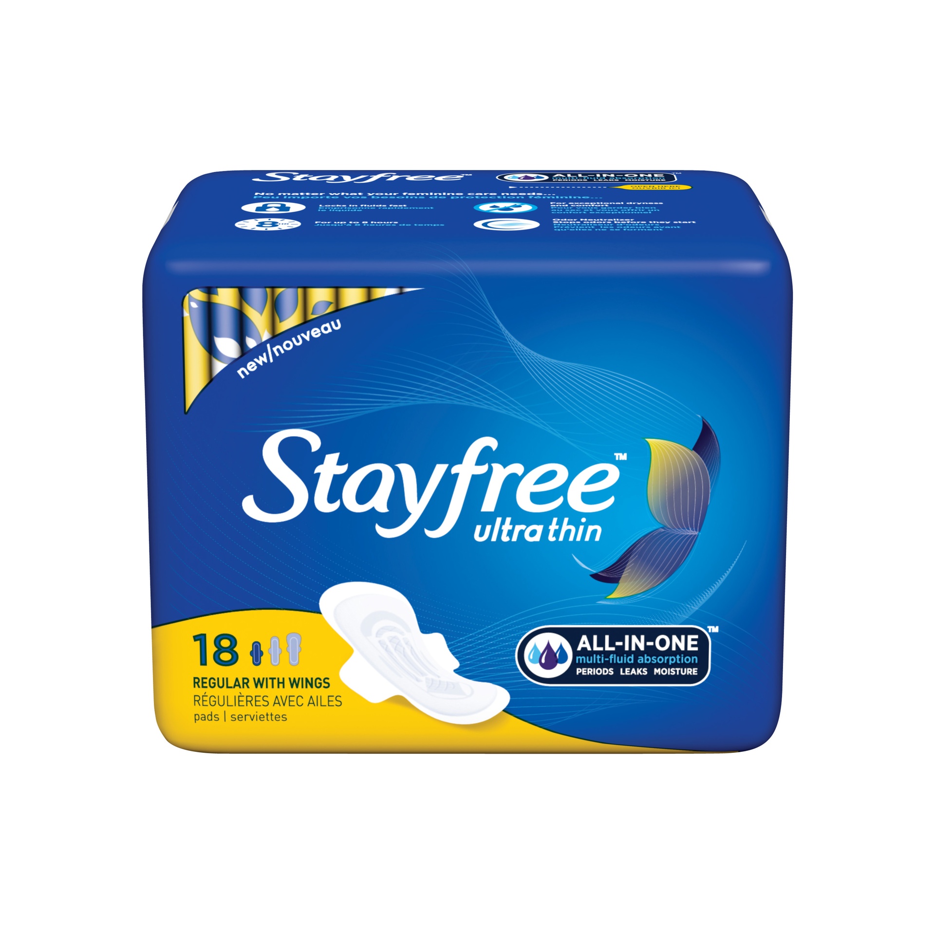 STAYFREE ULTRA THIN REGULAR WITH WINGS 18'S 